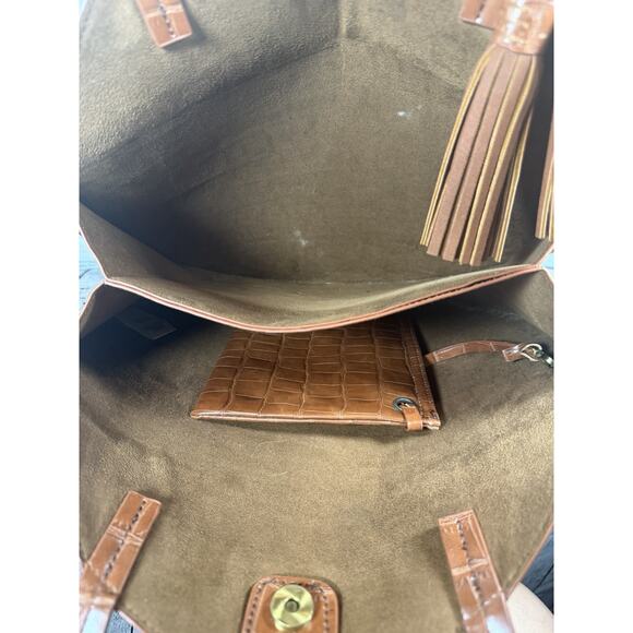 Circle Festival Western Indie Unique Shoulder Bag Wristlet Set Tassel Brown - Picture 7 of 11